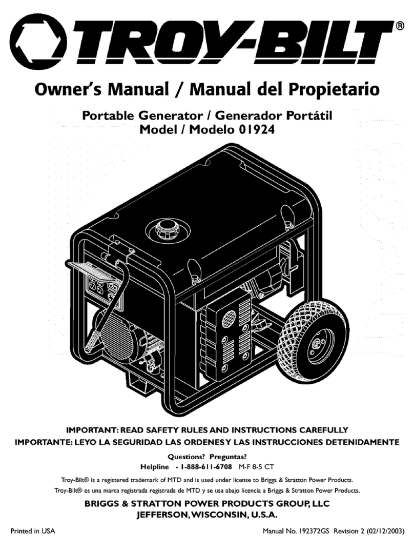 Troy-Bilt 1924 owner's manual