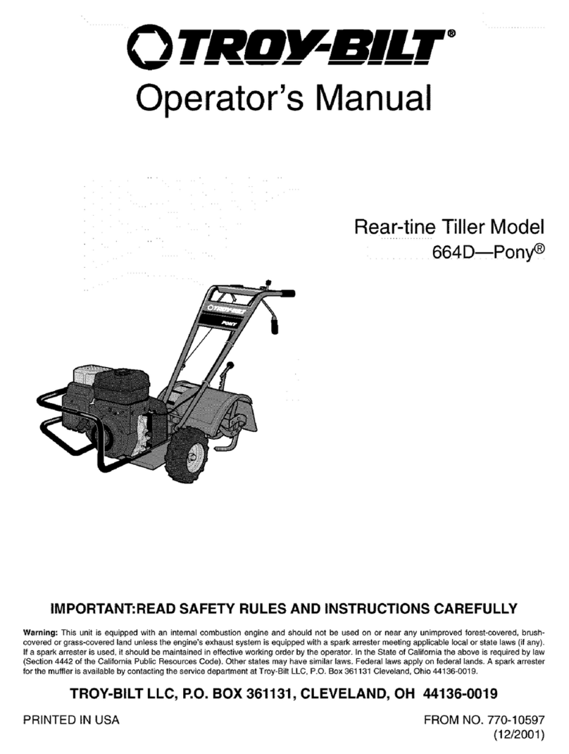 Troy-Bilt 664D-Pony Operator's manual Troy-Bilt 664D-Pony Operator's manual