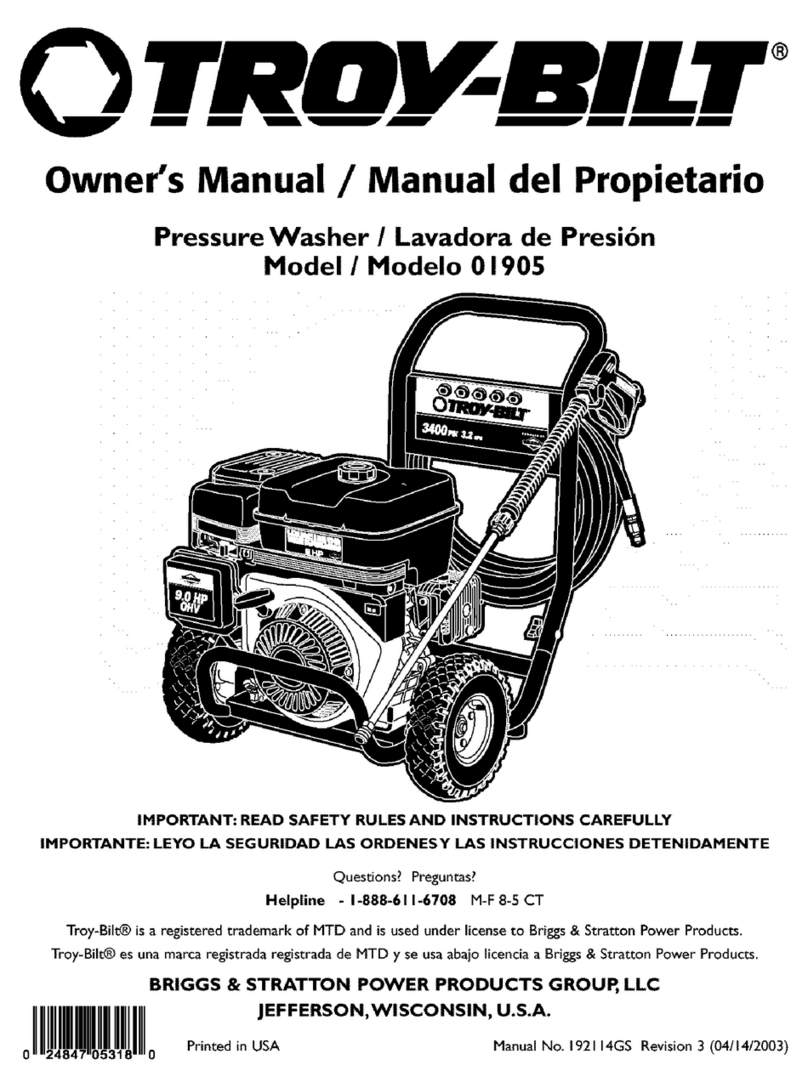 Troy-Bilt 1905 User manual