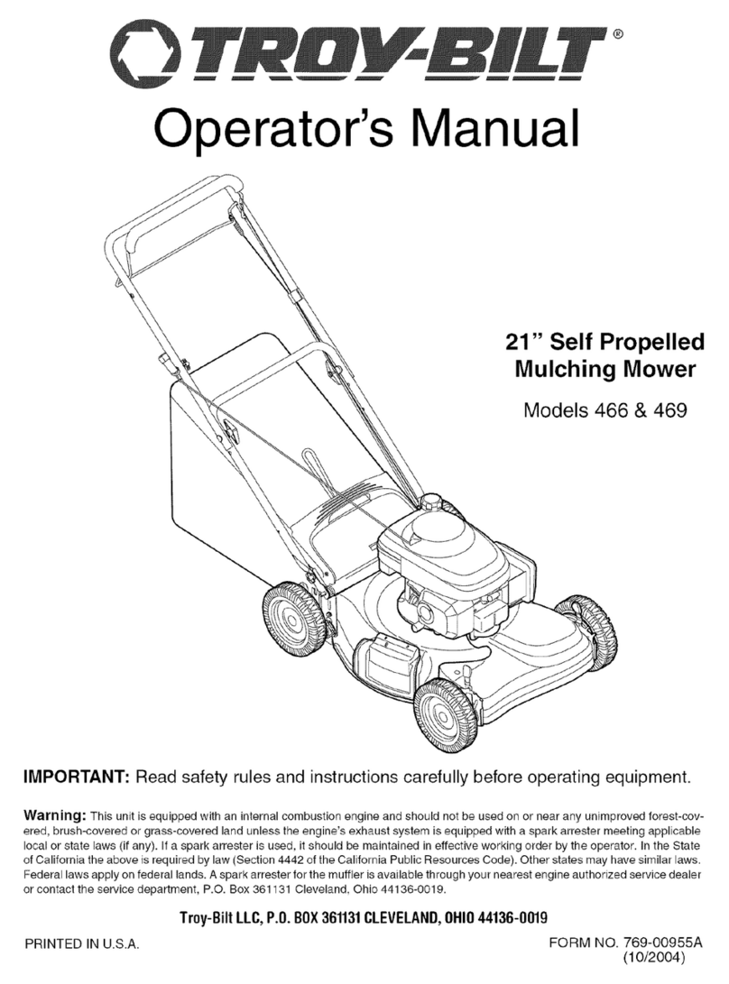 Troy-Bilt 466 User manual Troy-Bilt 466 User manual
