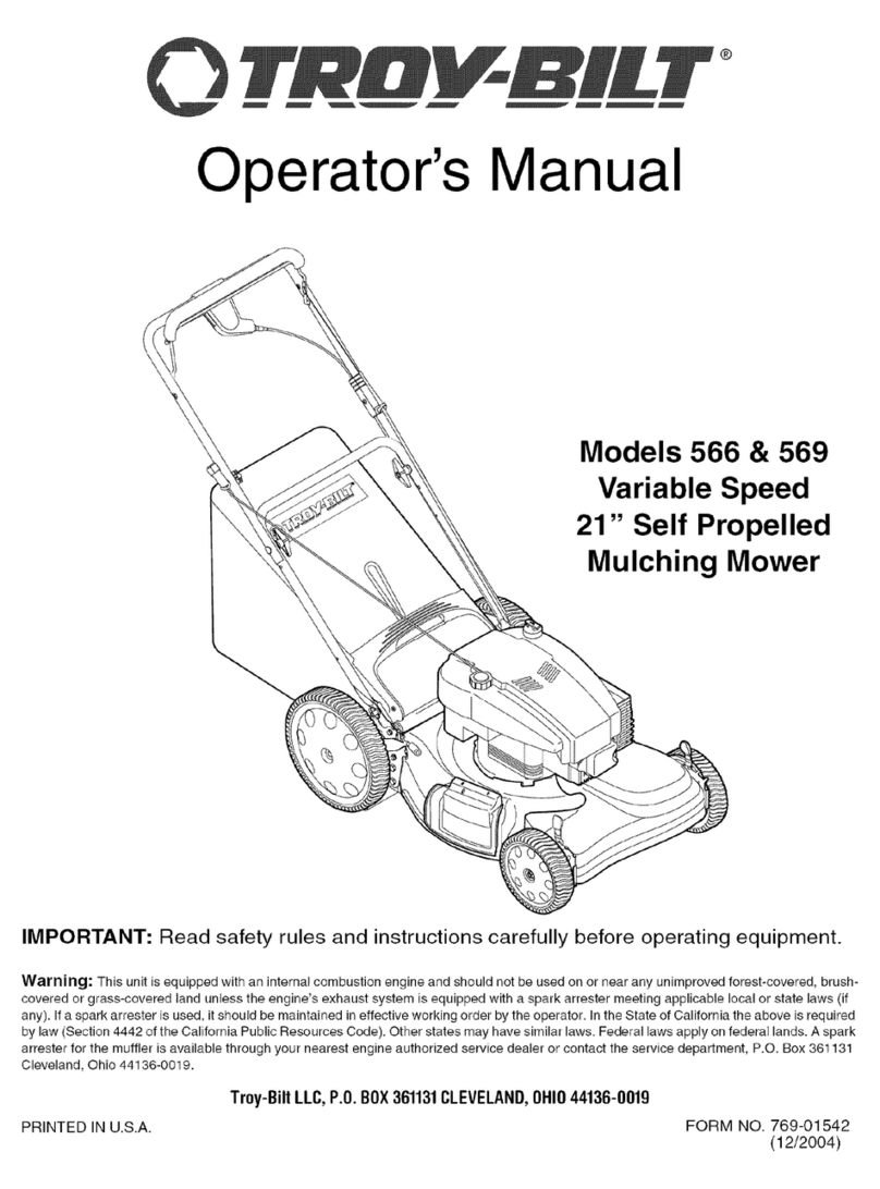 Troy-Bilt SmartSpeed 566 Operator's manual Troy-Bilt SmartSpeed 566 Operator's manual