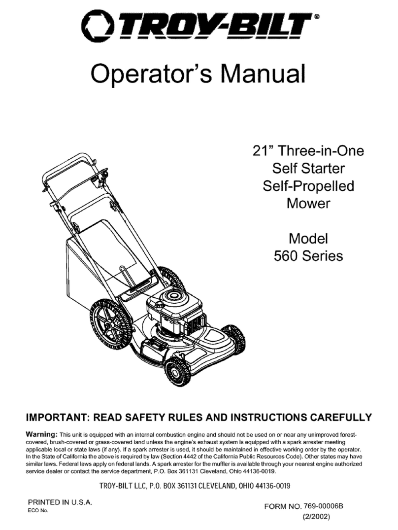 Troy-Bilt 560 Series User manual