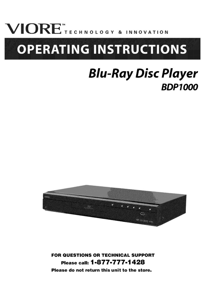 VIORE BDP1000 User manual