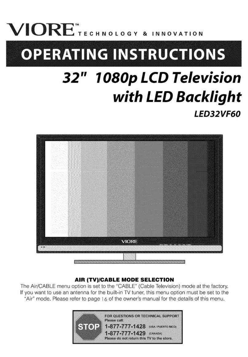 VIORE LED32VF60 User manual VIORE LED32VF60 User manual