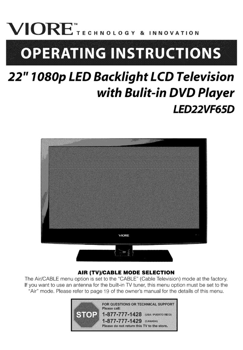 VIORE LED22VF65D operating instructions