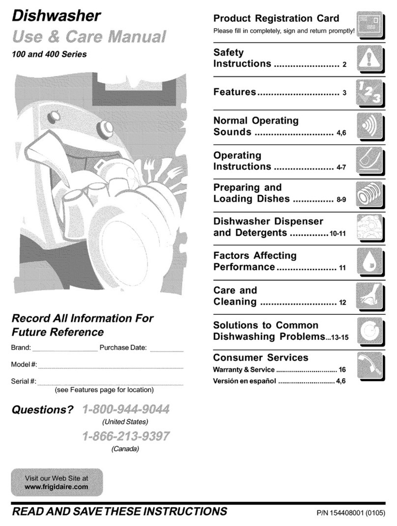 Frigidaire MDB421RHS3 User manual