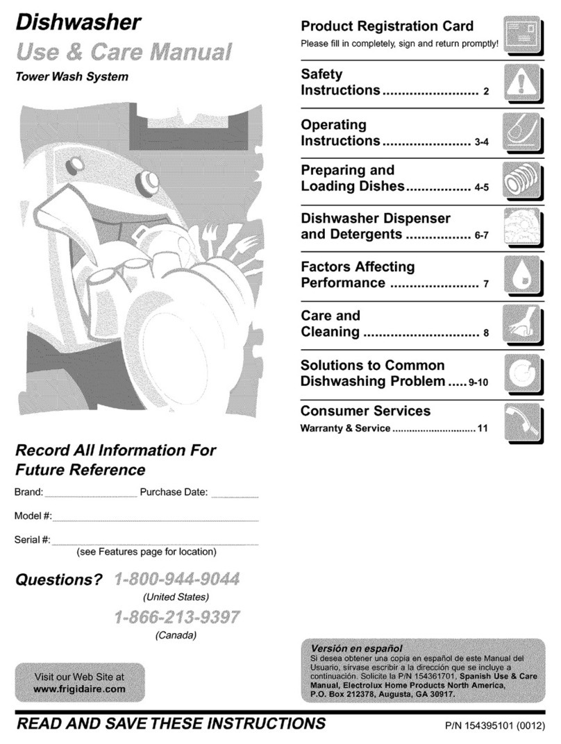 Electrolux MDB125RHD3 Use & care manual