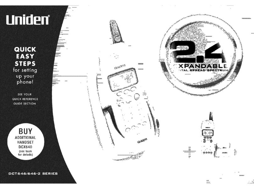 Uniden DCT646-2 Series Product information sheet Uniden DCT646-2 Series Product information sheet