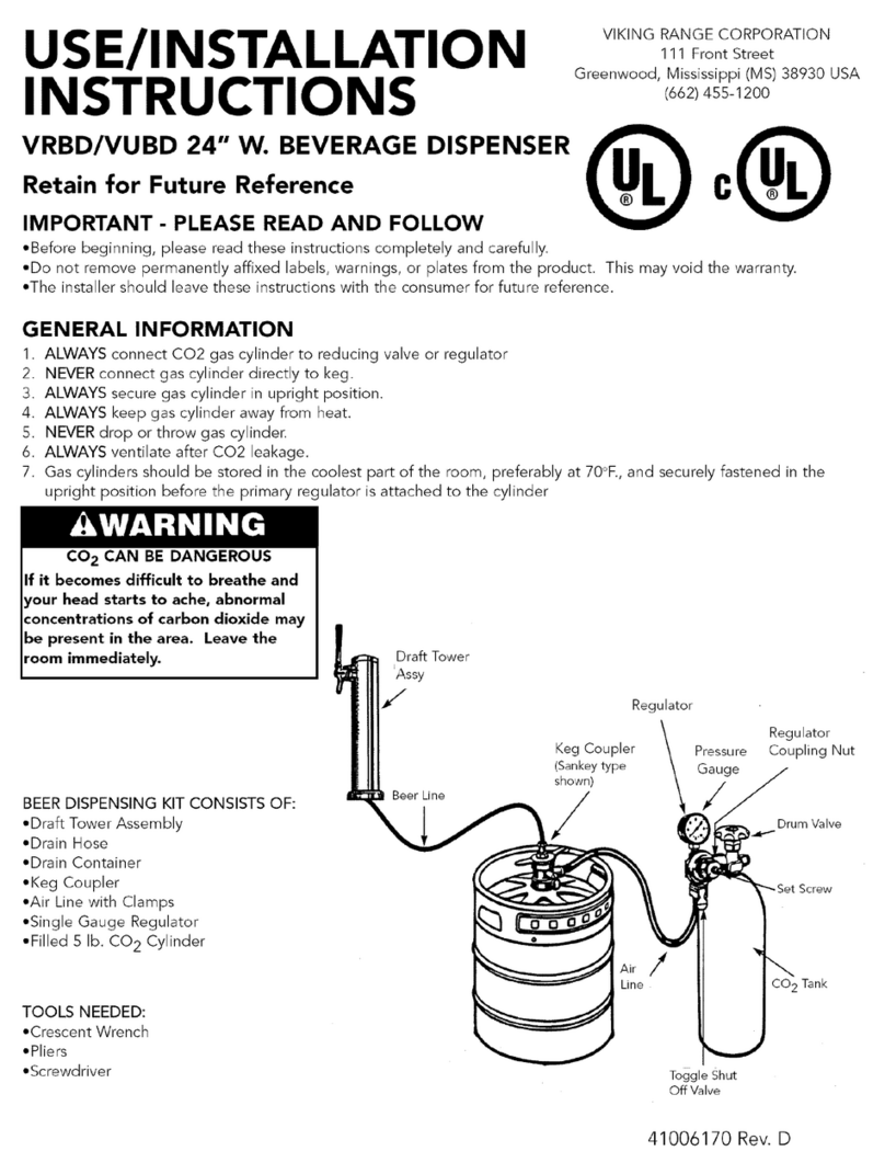 Viking VRBD Use/ Use & installation instructions