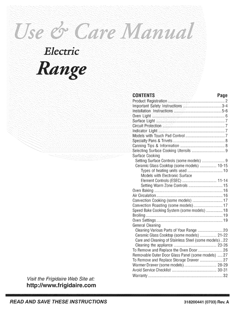 Frigidaire CMEF212ES3 User manual