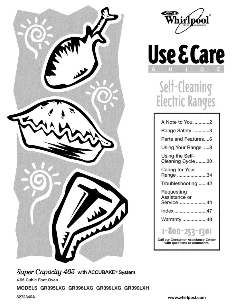Whirlpool GR399LXGB2 Use & care guide