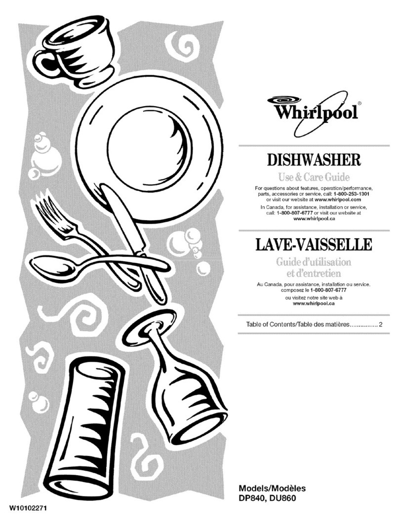 Whirlpool DP840SWSX0 Use & care guide