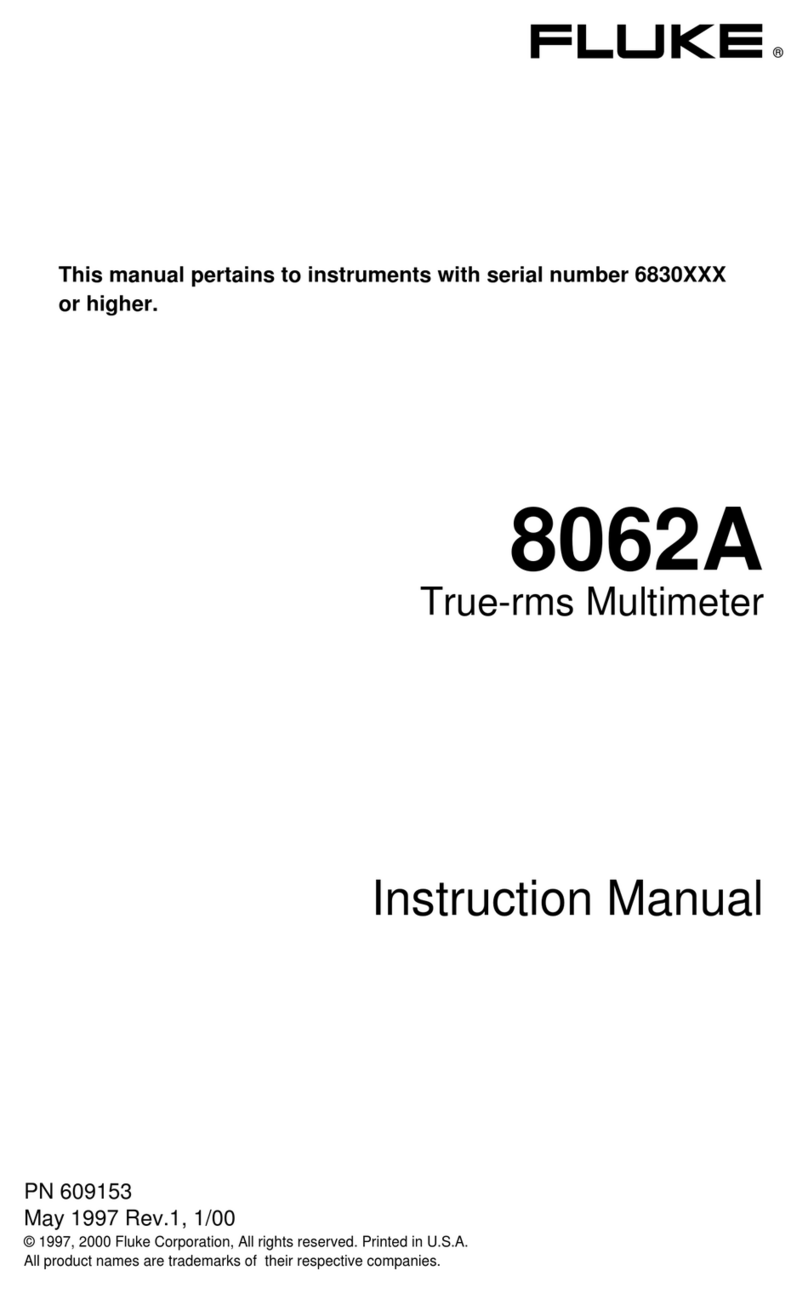 Fluke 8062A instruction manual