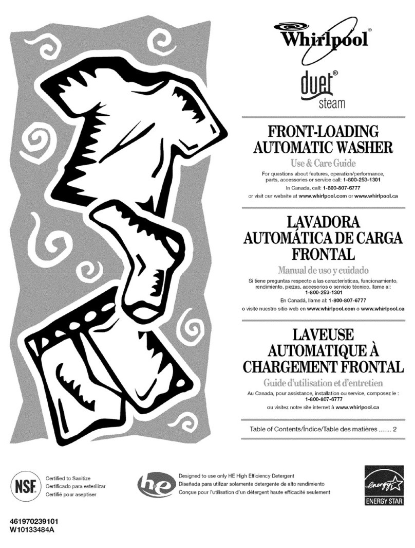 Whirlpool WFW9600TW01 User manual Whirlpool WFW9600TW01 User manual