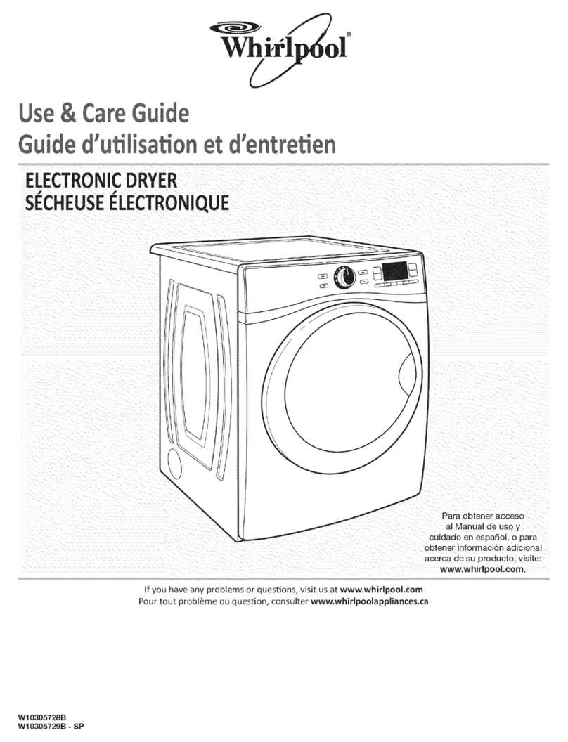 Whirlpool WED97HEXW1 Use & care guide