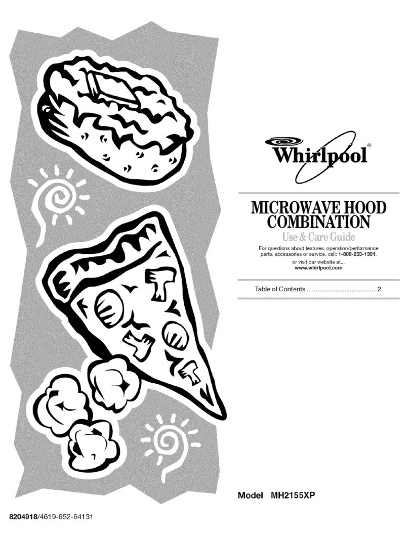 Whirlpool MH2155XPB0 Use & care guide