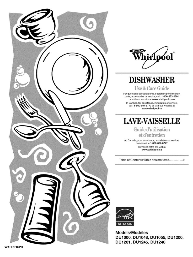 Whirlpool DU1055XTSB0 Use & care guide