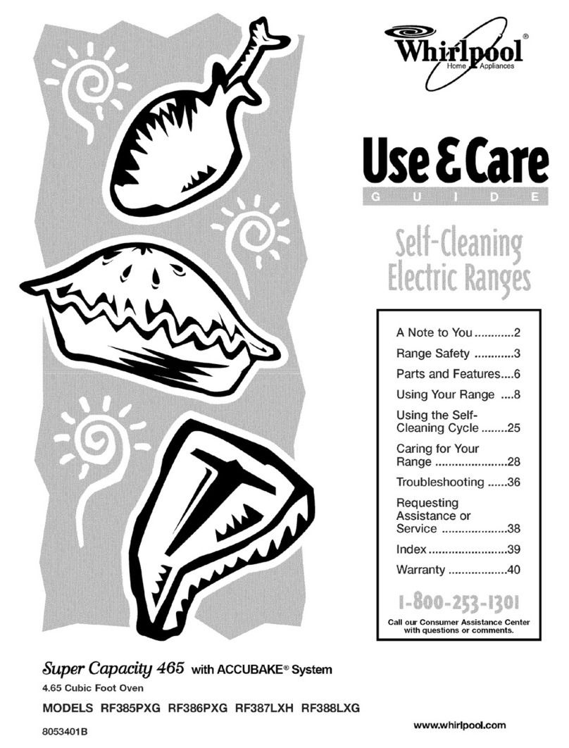 Whirlpool RF386PXGZ1 User manual