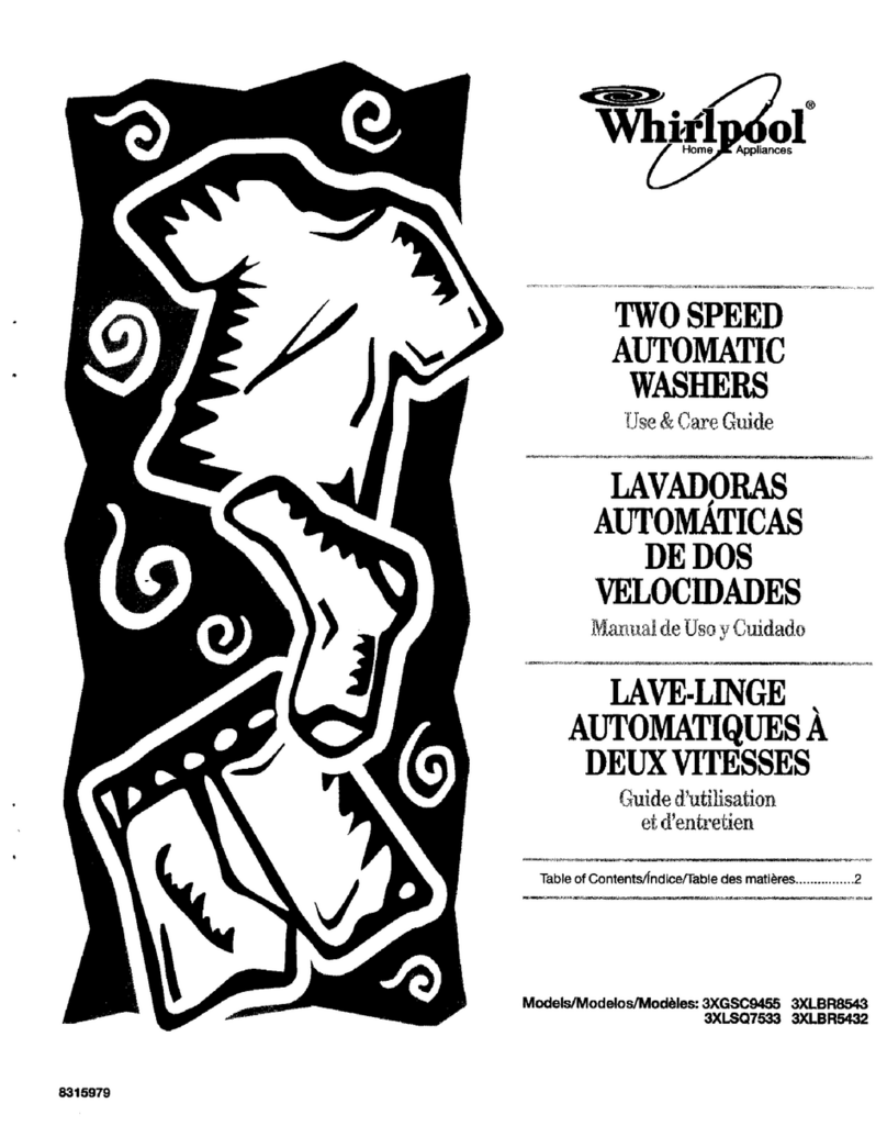 Whirlpool 3XLBR8543 Use & care guide