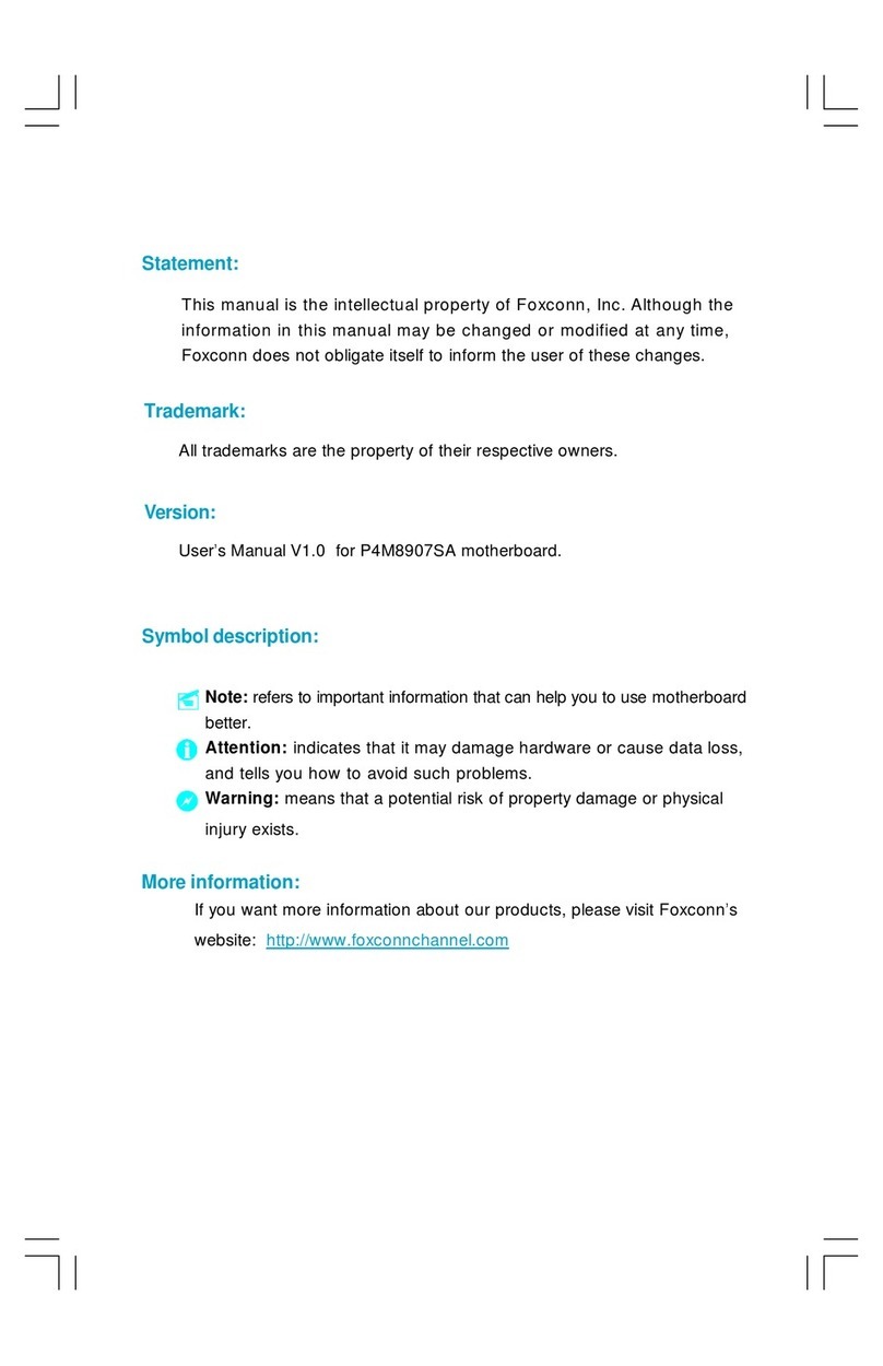 Foxconn P4M8907SA user manual