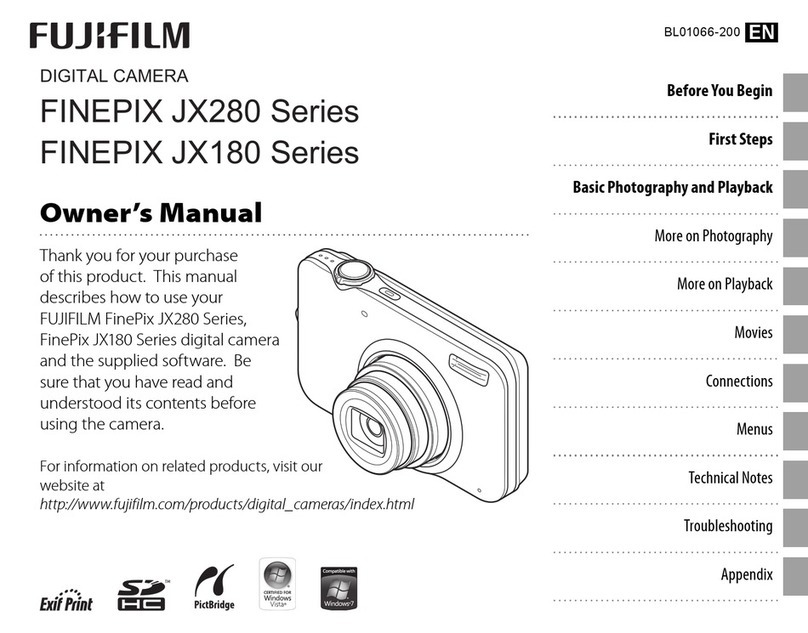 FujiFilm FINEPIX JX280 series owner's manual