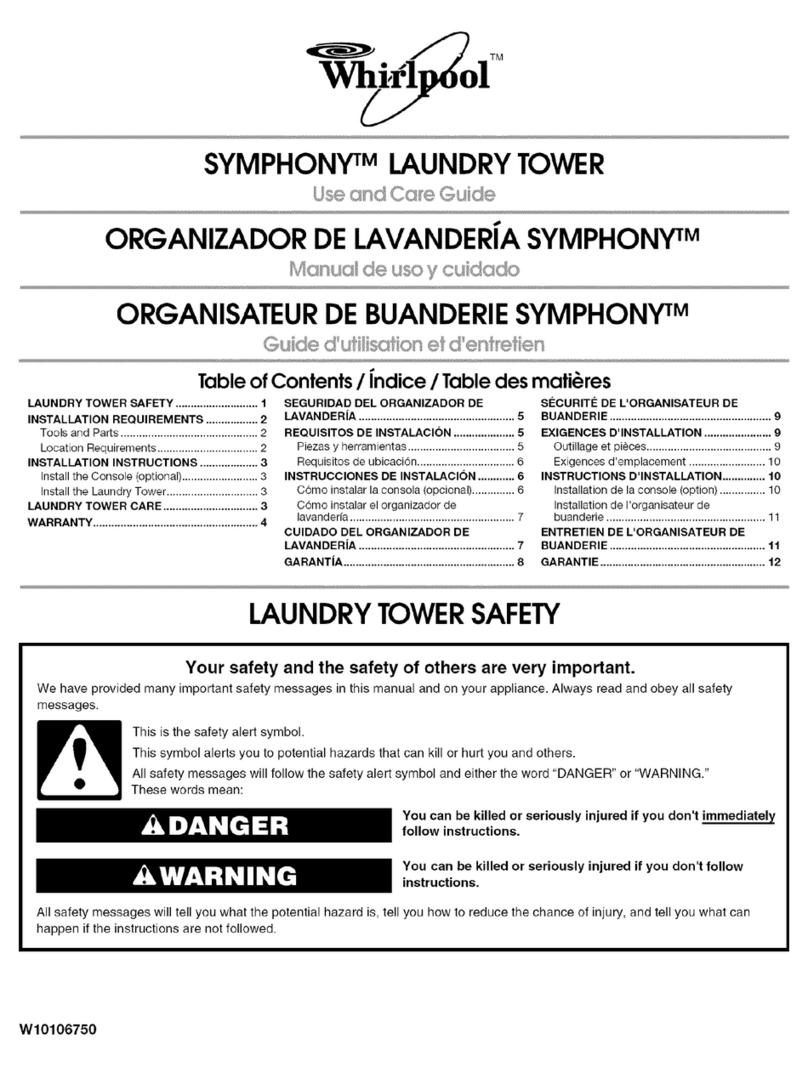 Whirlpool WVP5000SQ0 User manual Whirlpool WVP5000SQ0 User manual