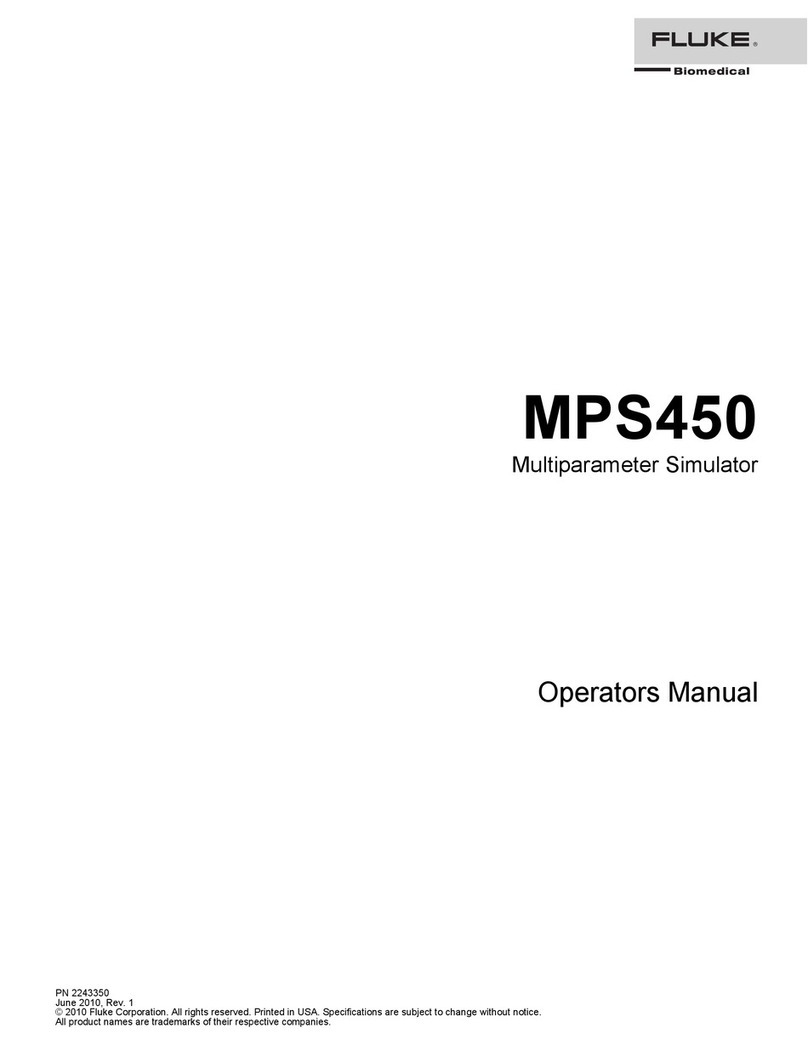 Fluke Biomedical MPS450 Operators Operator's manual