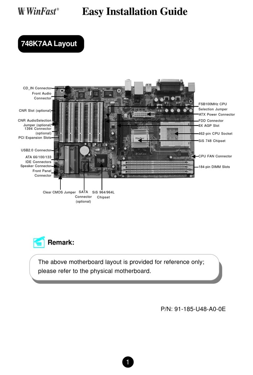 Foxconn WinFast 748K7AA installation guide