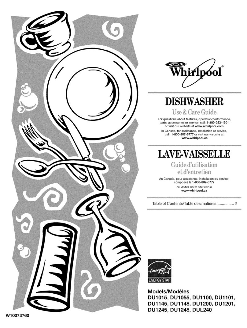 Whirlpool DU1101XTPQ9 Use & care guide