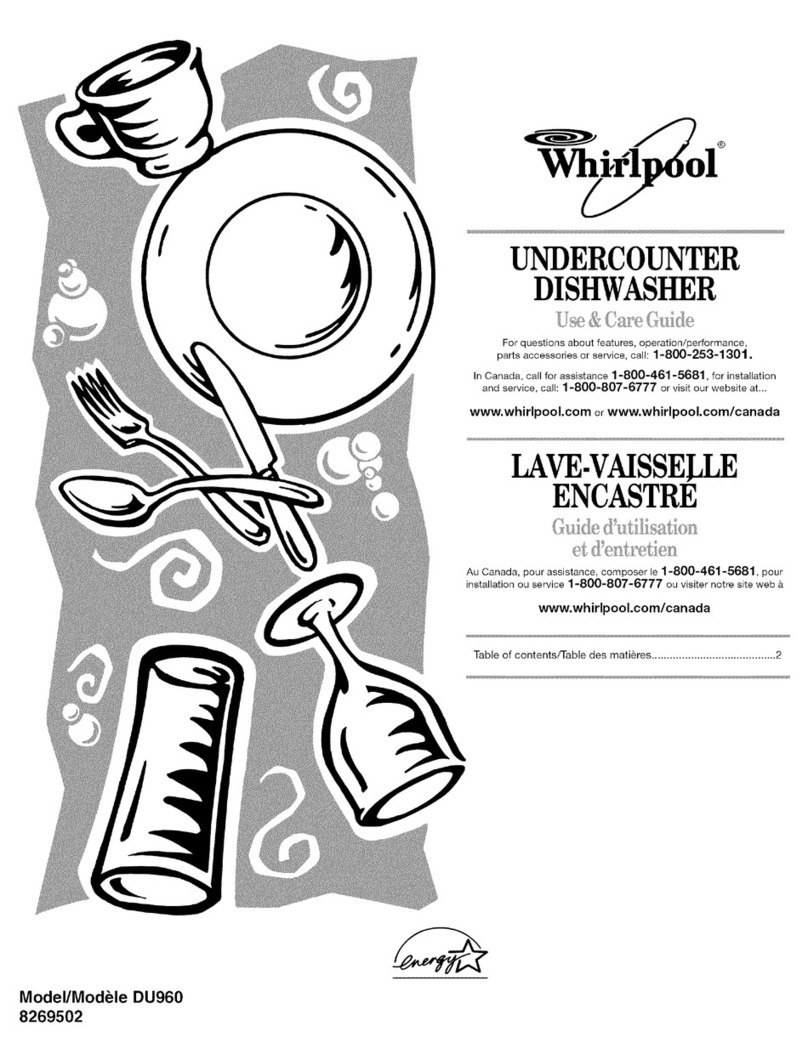 Whirlpool DU960PWKB0 Use & care guide
