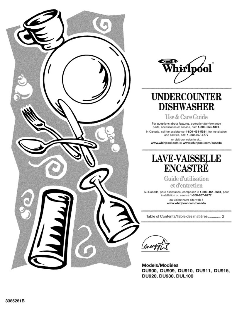 Whirlpool DU920PWKT0 Use & care guide