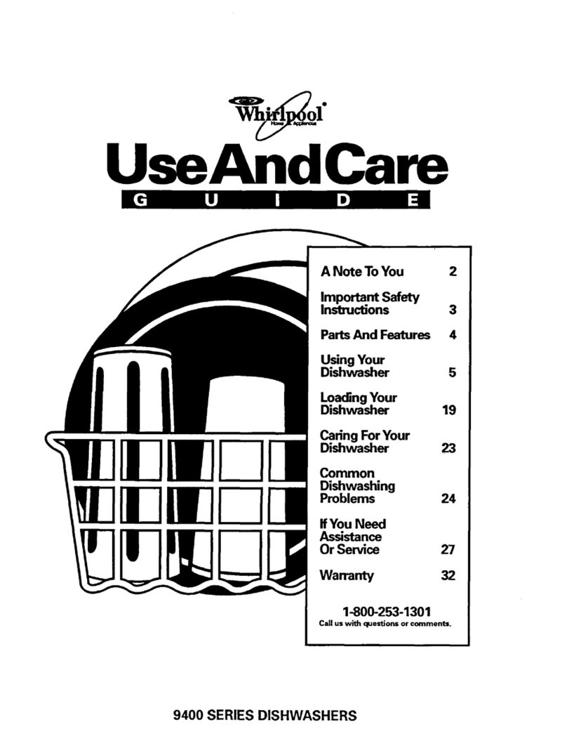 Whirlpool DU9400XB1 User manual