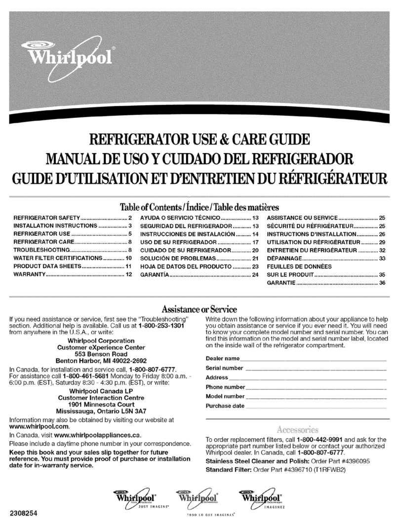 Whirlpool GD5RHAXRL00 Use & care guide