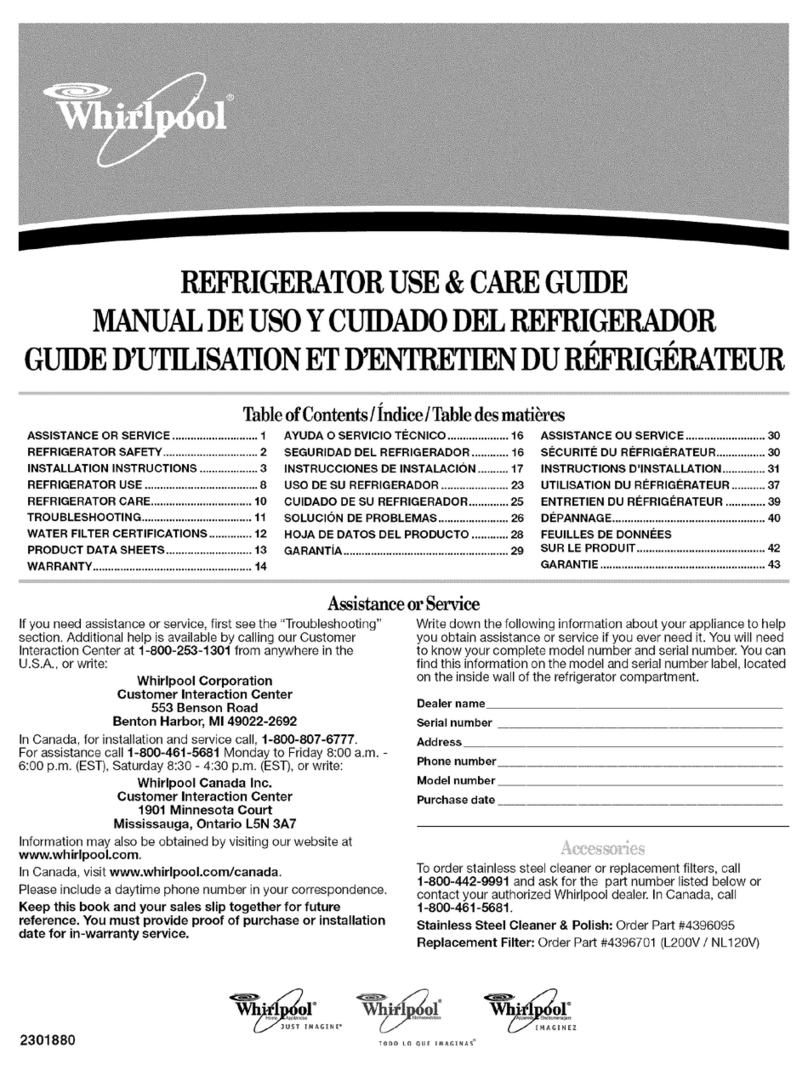 Whirlpool ET2AHTXMT02 Use & care guide