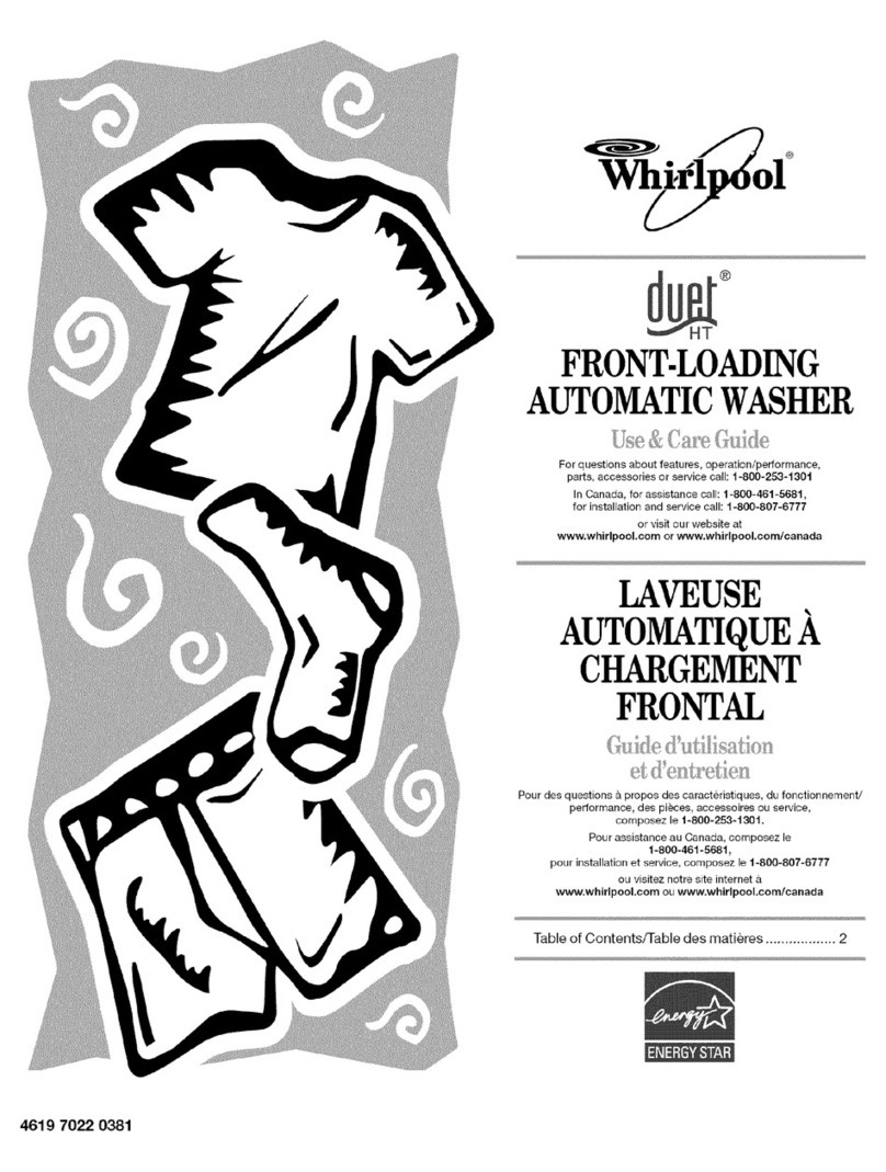 Whirlpool Duet HT GHW9250ML1 Use & care guide