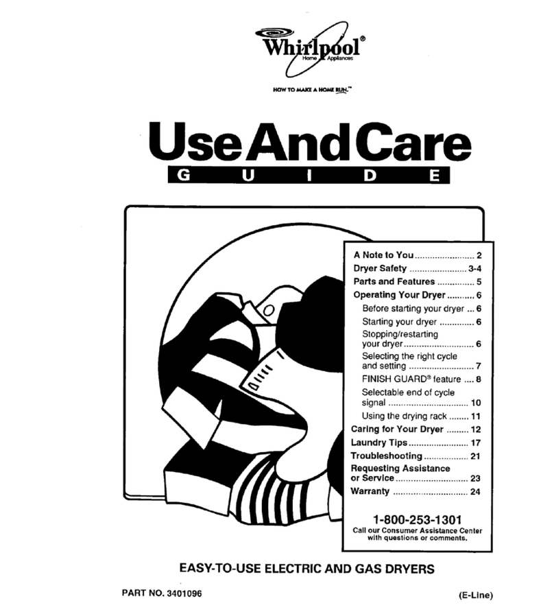 Whirlpool LER5848EQ2 Use and care guide