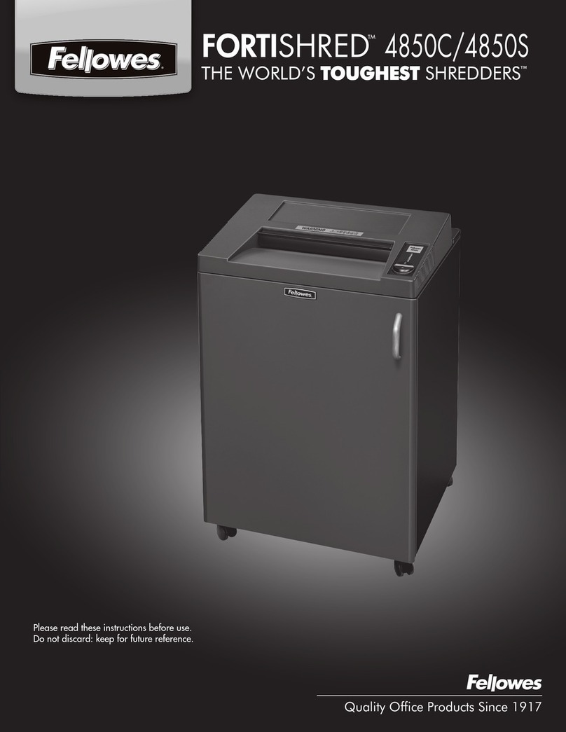 Fellowes FORTISHRED 4850C instructions