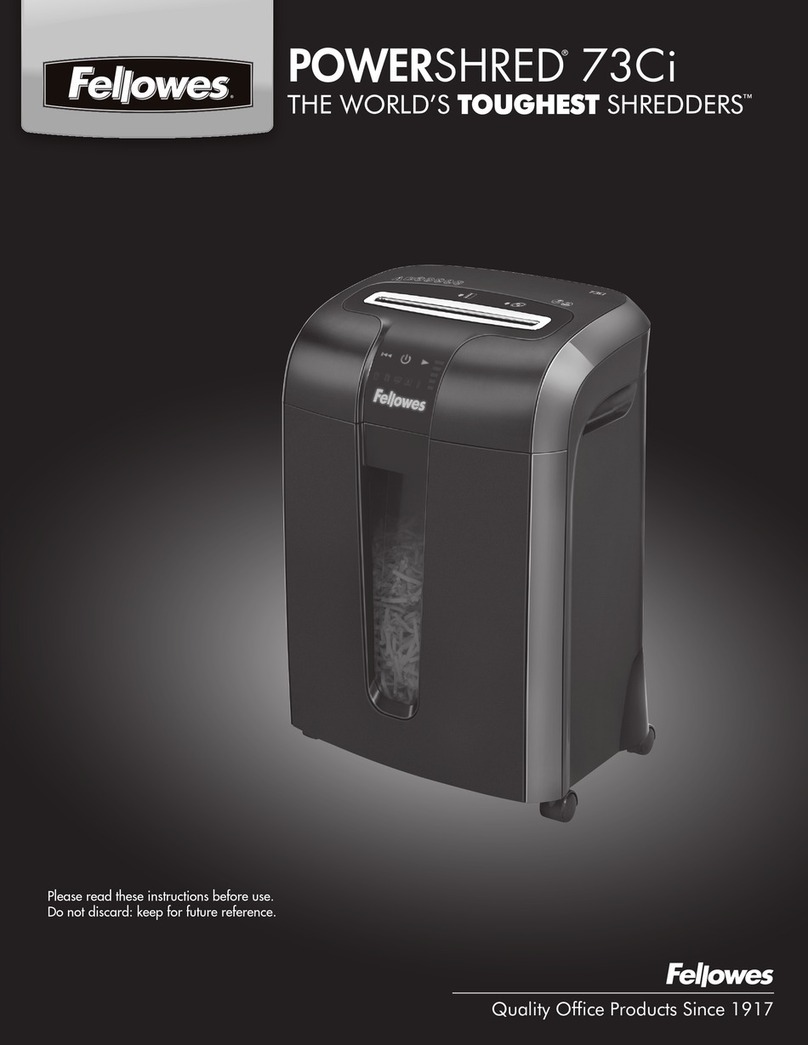 Fellowes POWERSHRED 73Ci User manual