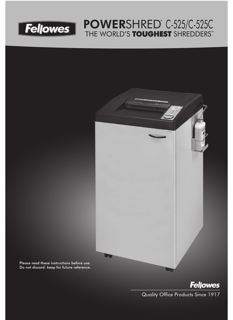 Fellowes POWERSHRED C-525 User manual