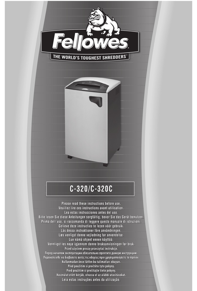 Fellowes Powershred C-320 instructions