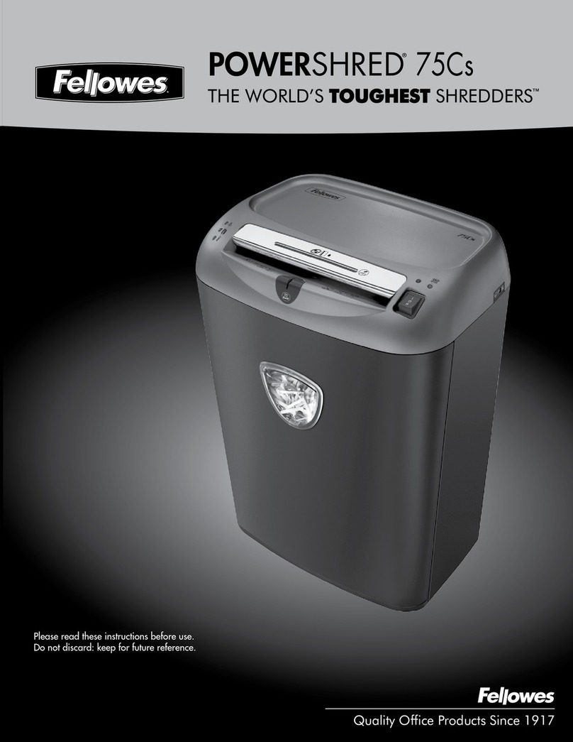 Fellowes POWERSHRED 75Cs User manual