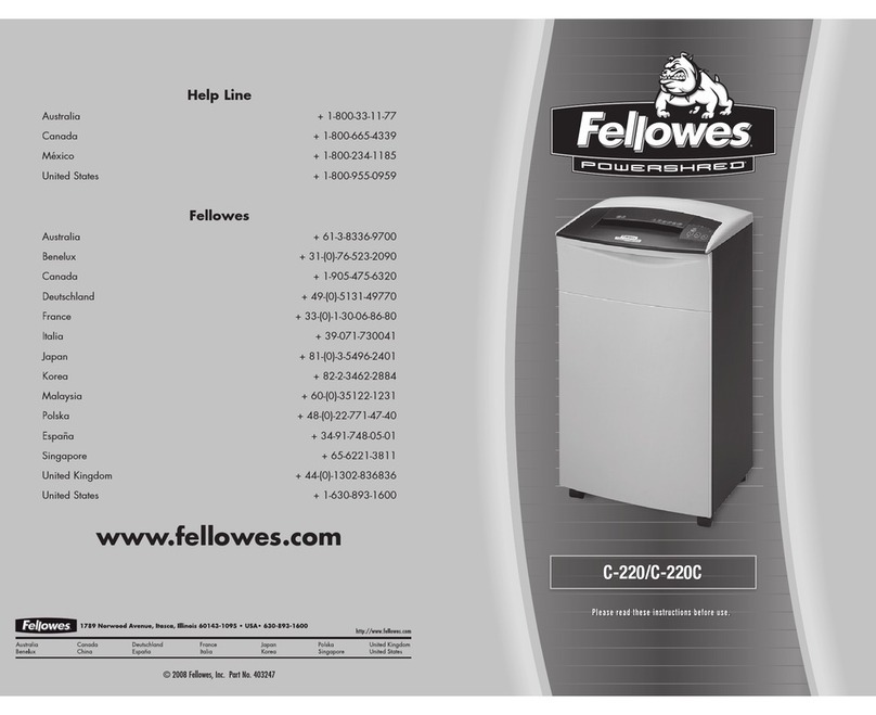 Fellowes Powershred C-220 User manual