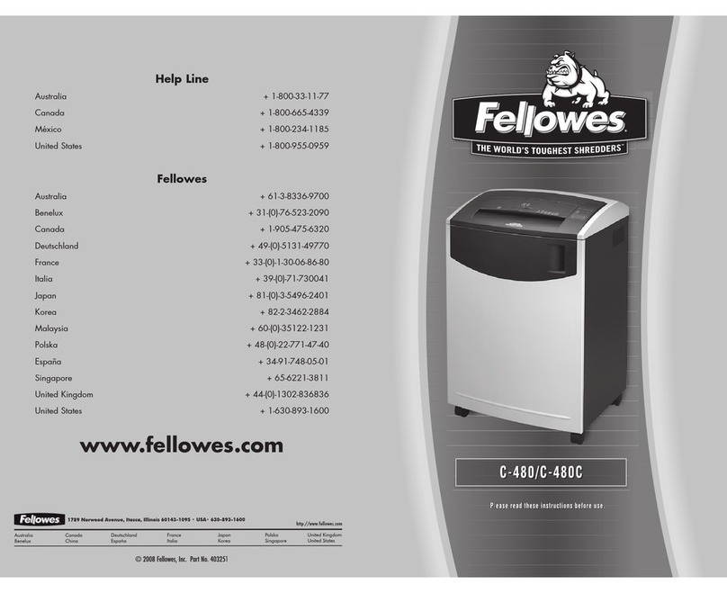 Fellowes POWERSHRED C-480 instructions