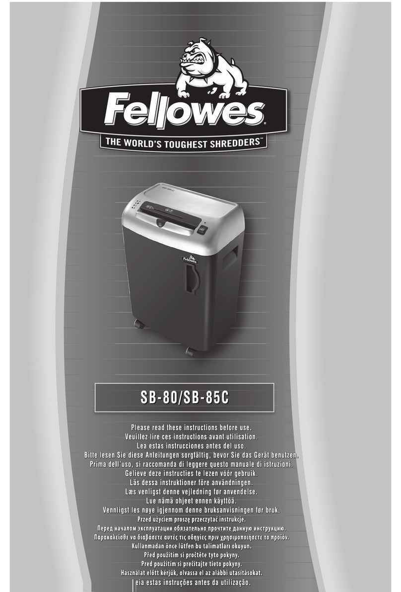 Fellowes Powershred SB-80 instructions