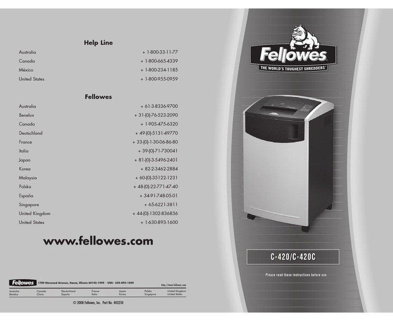 Fellowes Powershred C-420 instructions