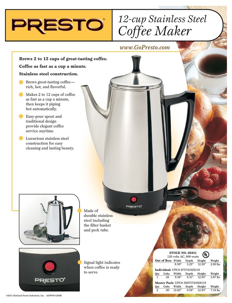 Presto 2811 Specifications
