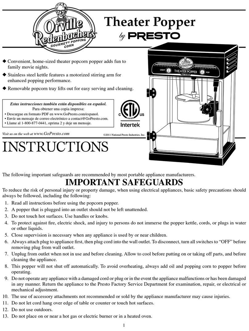 Presto Theater Popper instructions