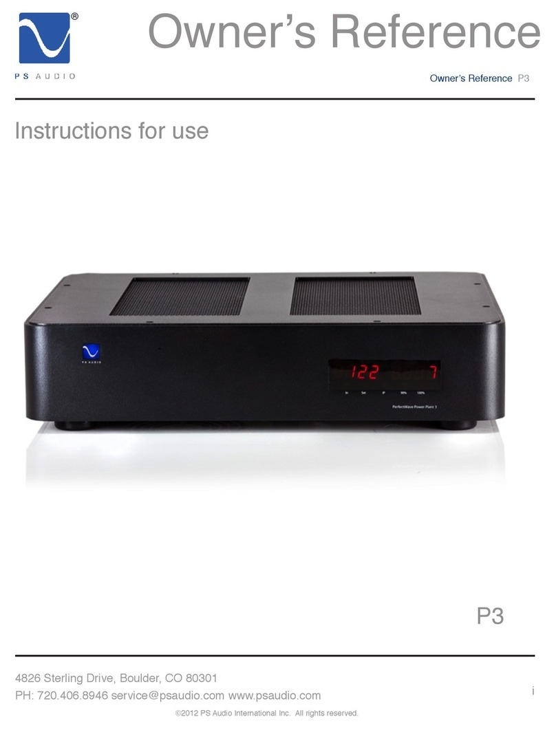 PS Audio P3 Owner's reference