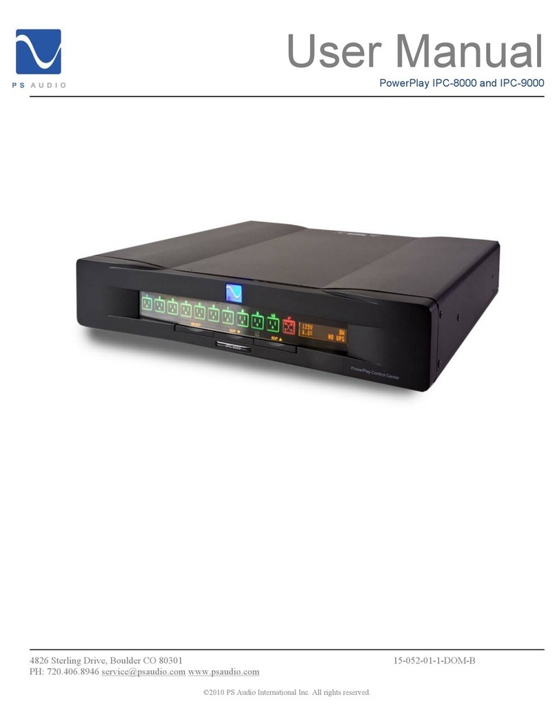 PS Audio PowerPlay IPC-8000 User manual
