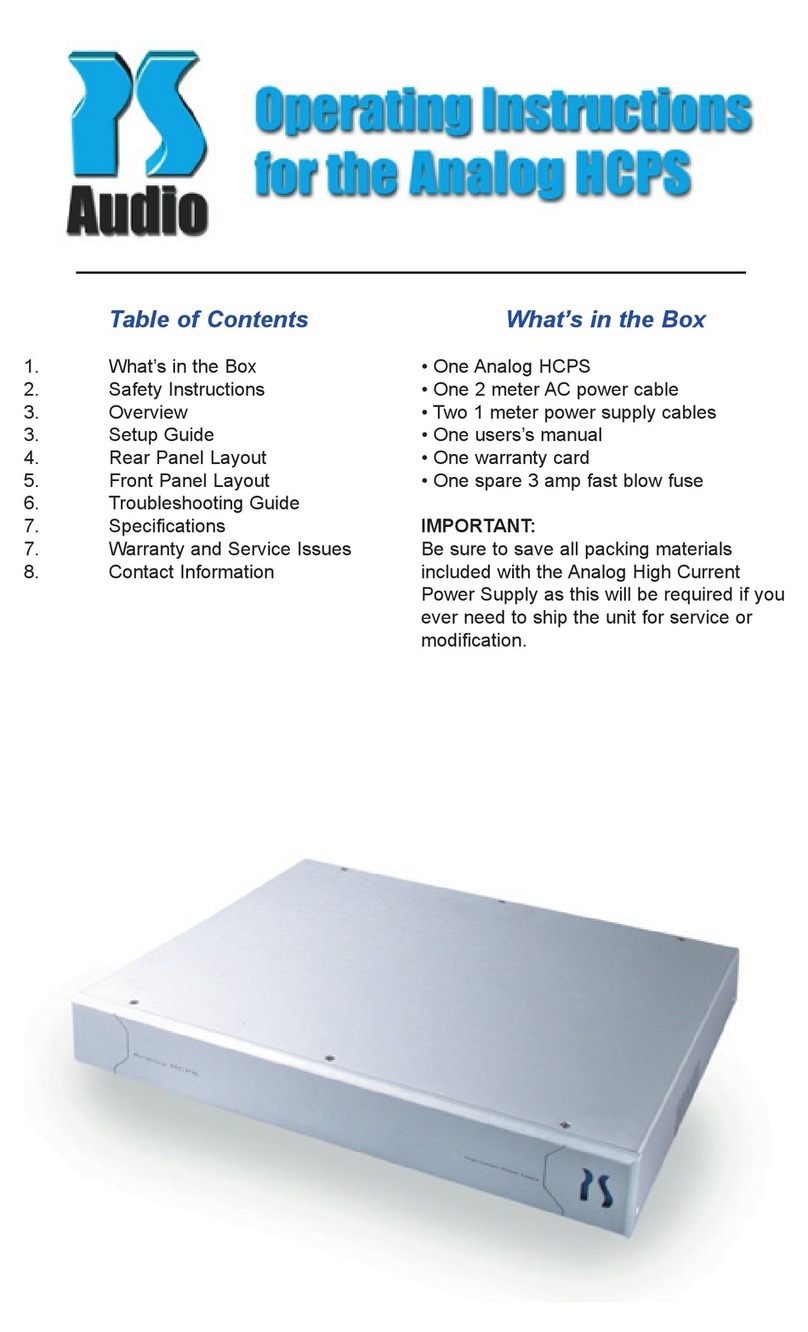 PS Audio Analog HCPS manual